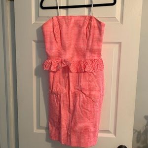 Lilly Pulitzer Pink Seersucker Dress. Size 6.